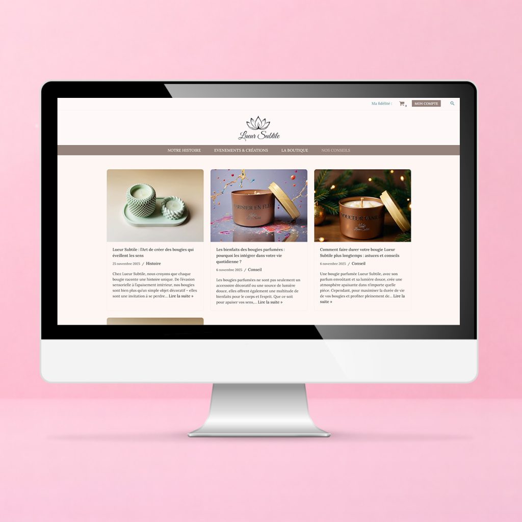 crea site web bougie blog