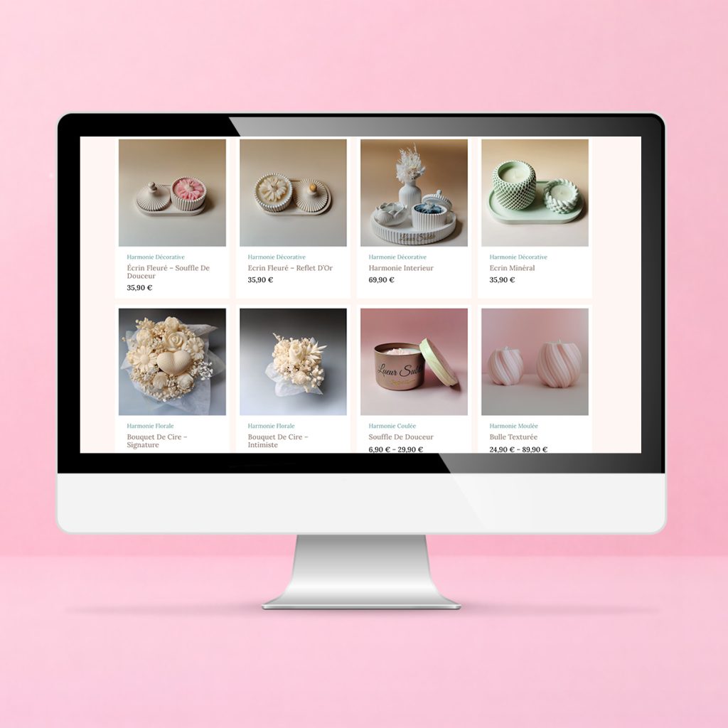 crea site web bougie e commerce