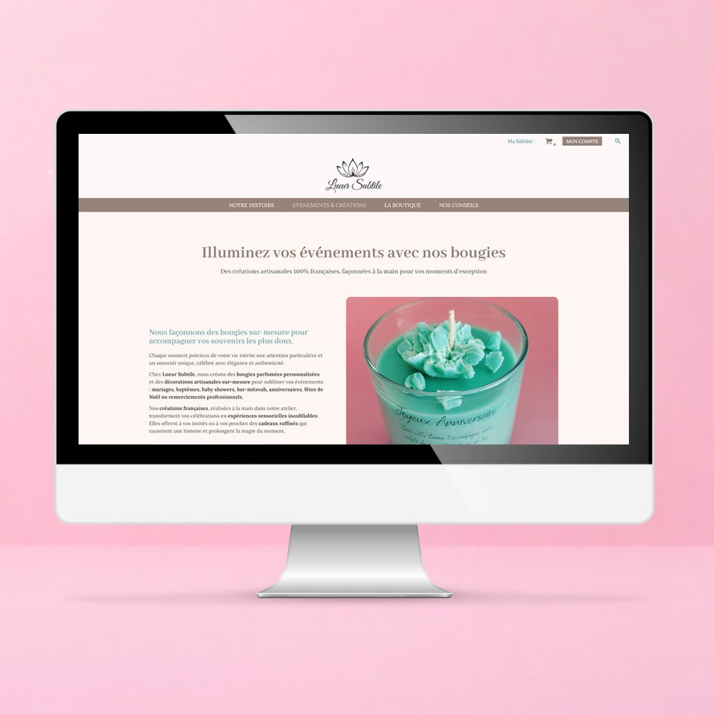 crea site web bougie histoire