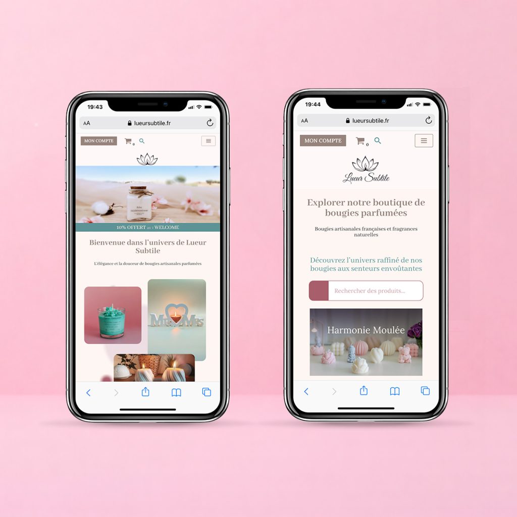 crea site web bougie mobile