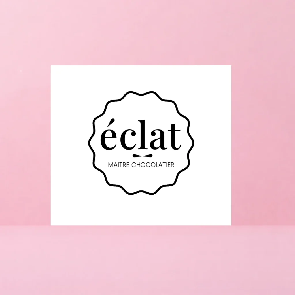 logo haut de gamme pour chocolatier en noir et blanc