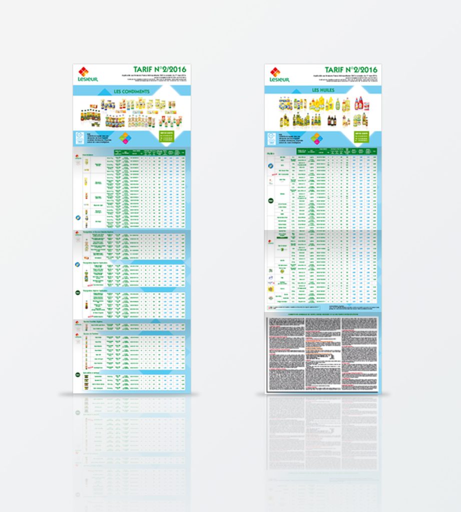 Lesieur tarif 2