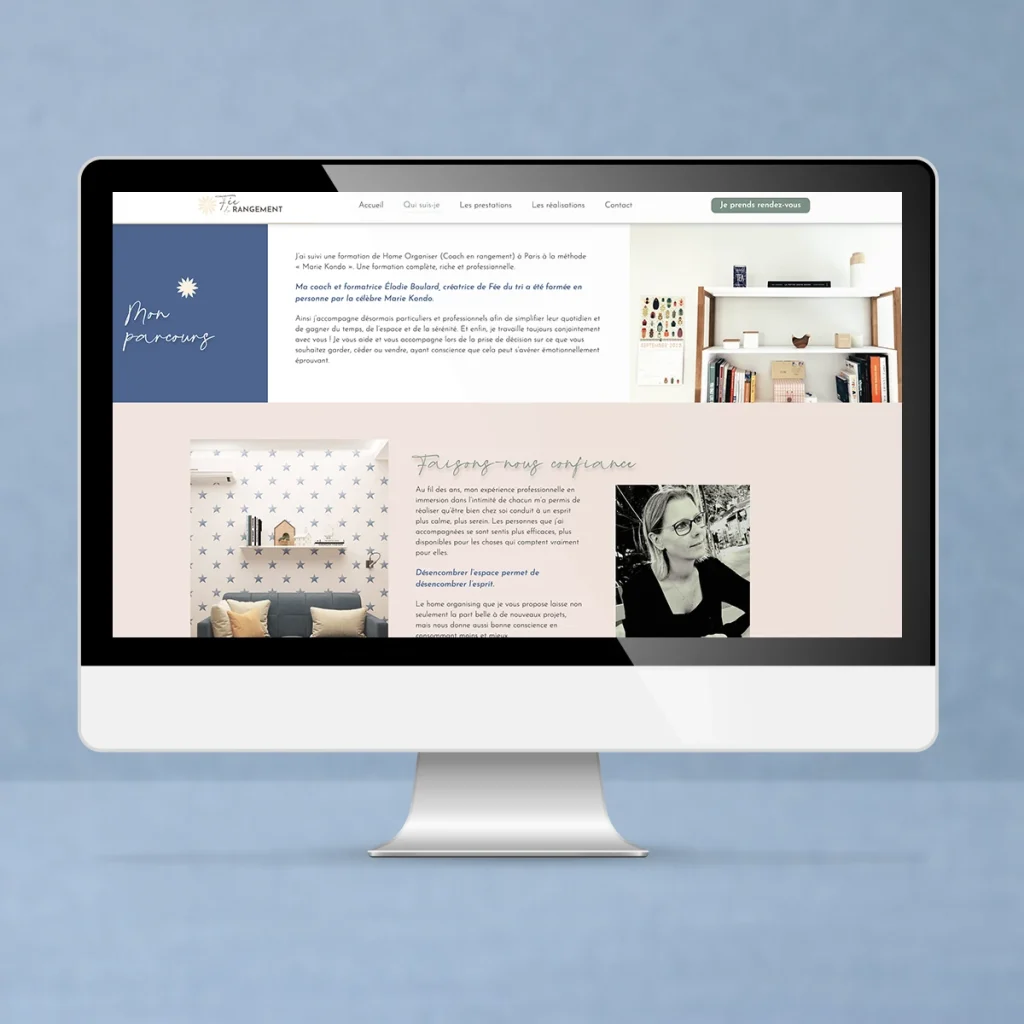 crea site web home oganiser apropos